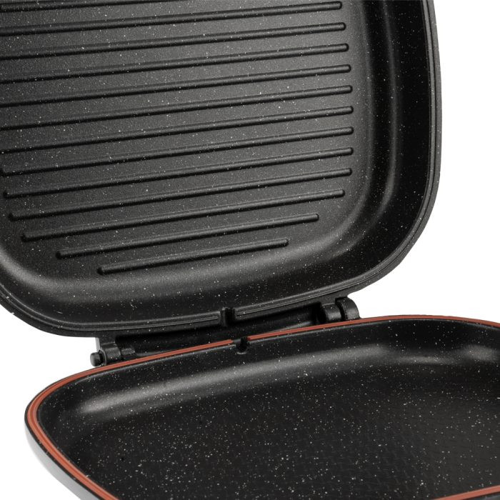 تابه رژیمی برند ام جی اس دو دسته سایز 32 گرانیت طرح ایتالیا