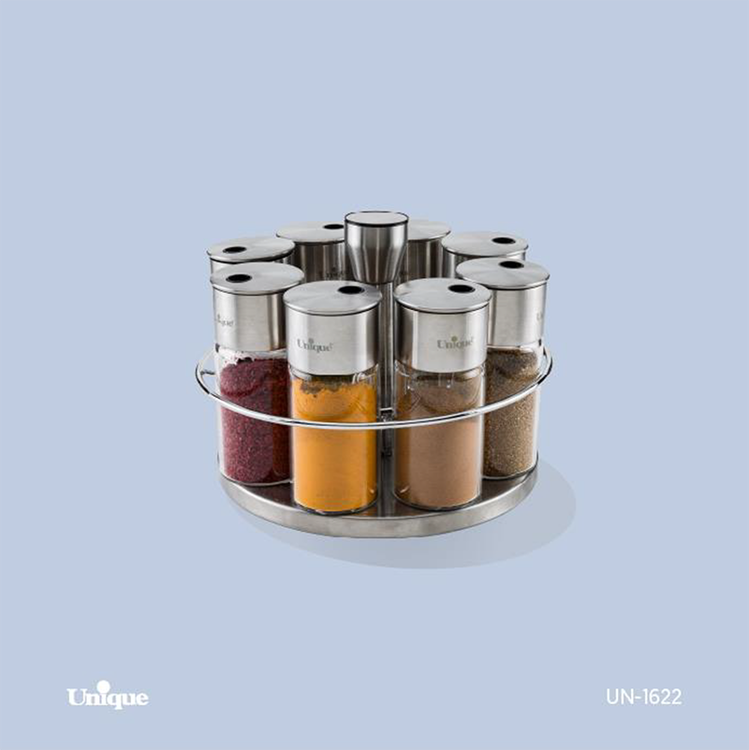 ست ادویه 8 عددی استیل گردان یونیک UN-1622